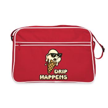 Glace qui goutte - Sac Retro - rouge/blanc - Devant