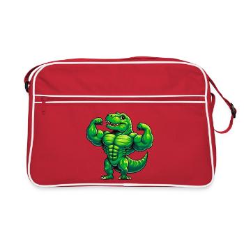 Strong kite trainer with muscle design - Retro Bag - red/white - Front