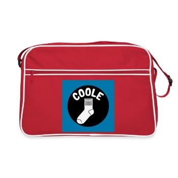 Cool sock socks and funny saying - Retro Bag - red/white - Front
