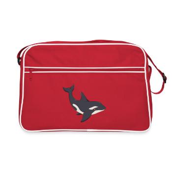 Killer whale - Retro Bag - red/white - Front