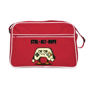 CTRL ALT NOPE Controller-Meme - Retro Tasche - Rot/Weiß - Vorne
