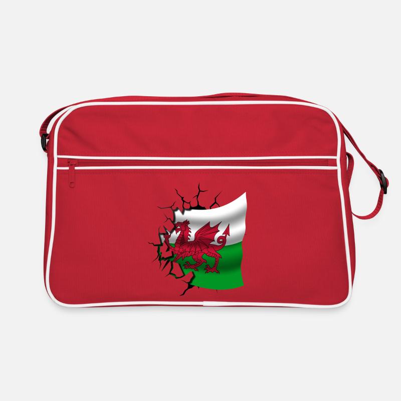 Drapeau du Pays de Galles - Gallois - Drapeau Broken Design Sac Retro