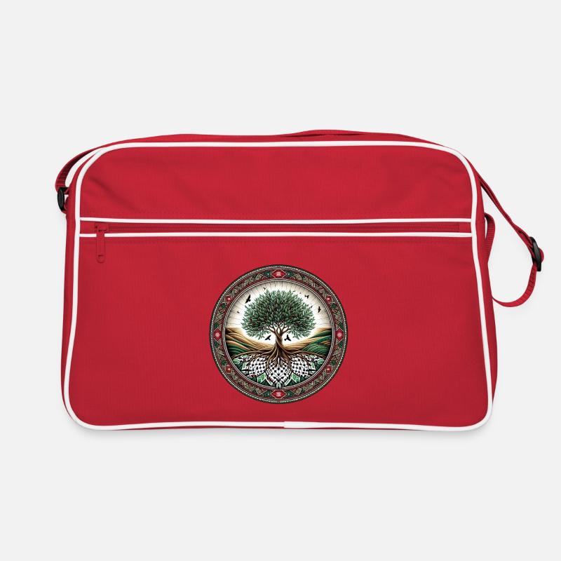Enraciné - Sac Retro - rouge/blanc