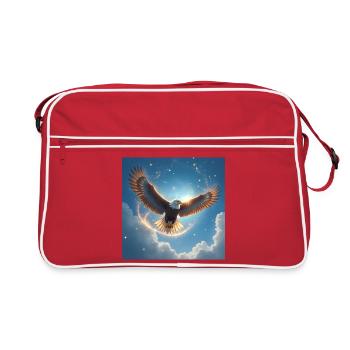 Power Animal Eagle in the Sky - Retro Bag - red/white - Front
