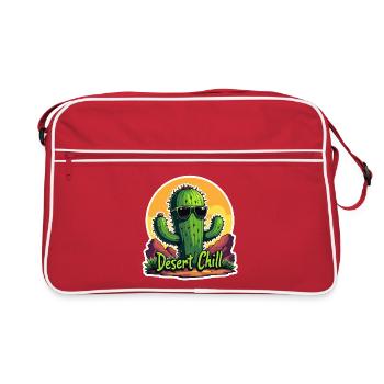 Ambiance fraîche du désert de cactus - Sac Retro - rouge/blanc - Devant