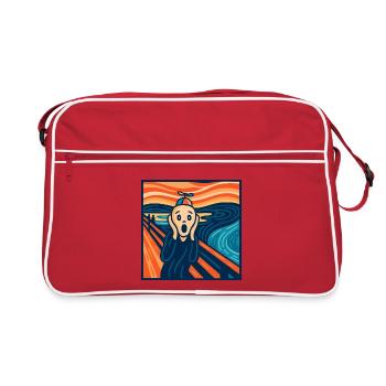 Le Cri (presque) serein - Sac Retro - rouge/blanc - Devant