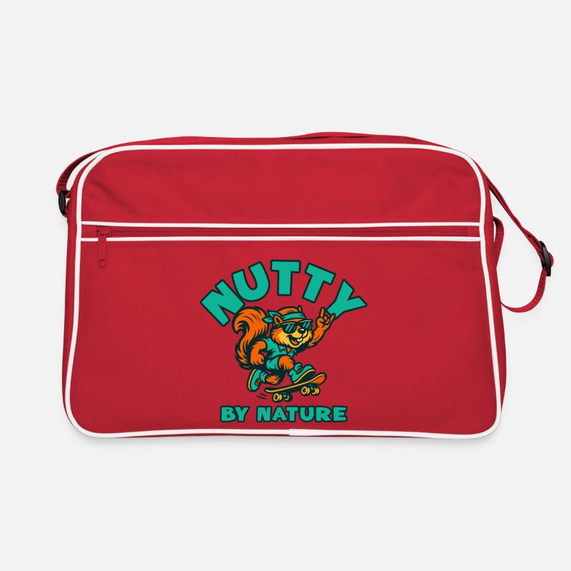 Nutty by Nature Eichhörnchen-Schlittschuh Retro Tasche