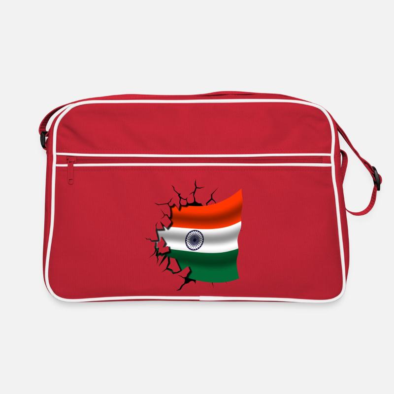 Drapeau de l’Inde - Inde - Drapeau Broken Design Sac Retro