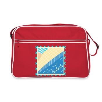 SWIMMING POOL SUMMER VACATION SUN - Retro Bag - red/white - Front
