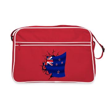 Drapeau de la Nouvelle-Zélande - Nouvelle-Zélande - Drapeau - Sac Retro - rouge/blanc - Devant