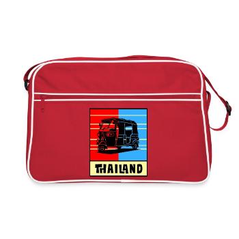 Thaïlande Tuk Tuk Design - Sac Retro - rouge/blanc - Devant