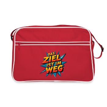 The goal is in the way - Retro Bag - red/white - Front