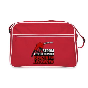 Benzin für Legenden - Retro Tasche - Rot/Weiß - Vorne