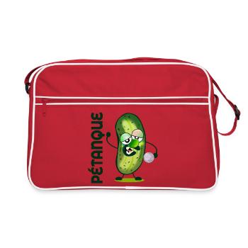 Cornichons Pétanque - Sac Retro - rouge/blanc - Devant