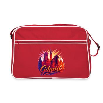 Gdańsk Ville d’or Gdańsk Mer Baltique Pologne Cadeau - Sac Retro - rouge/blanc - Devant