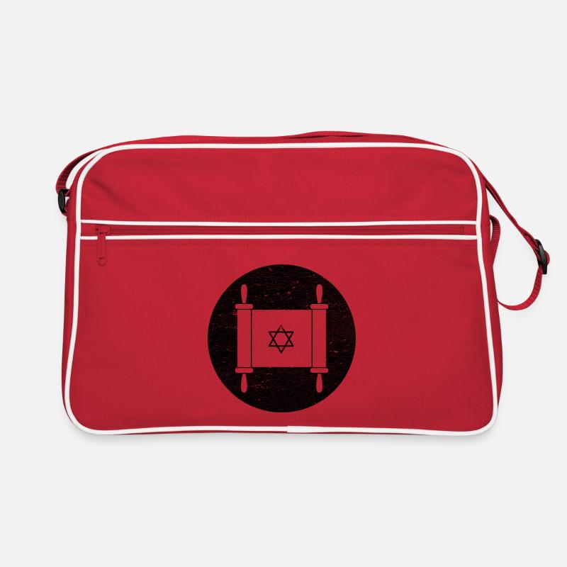 Torah scroll in a black circle Retro Bag