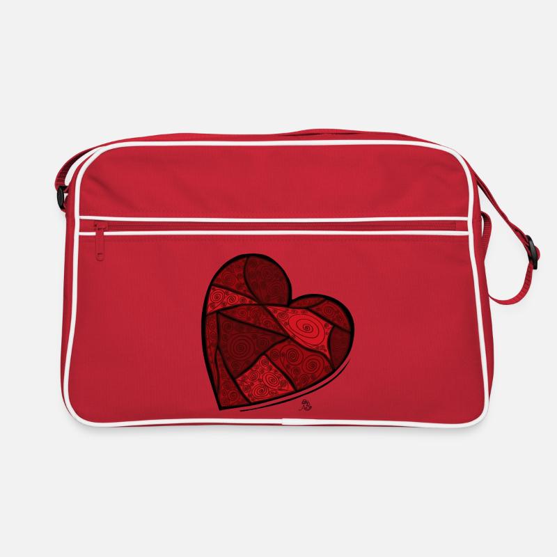 gebrochenes Herz Retro Tasche