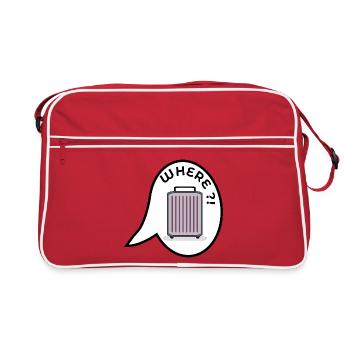 WHERE SUITCASE HOLIDAY - Retro Bag - red/white - Front