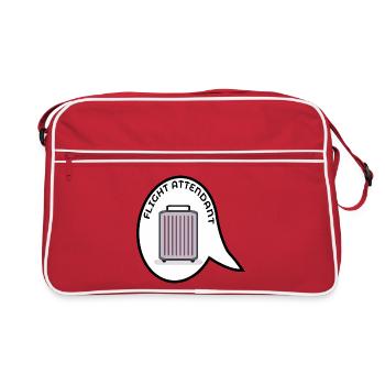 FLIGHT ATTENDANT SUITCASE - Retro Bag - red/white - Front