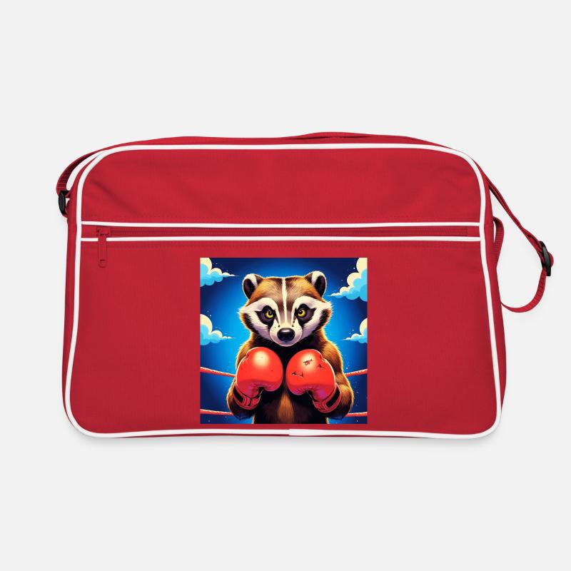 Illustration de raton laveur de boxe Sac Retro