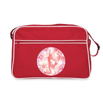 SKATE AND BLOOM - Retro Tasche - Rot/Weiß - Vorne