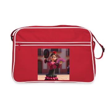 Flamenco with art - Retro Bag - red/white - Front