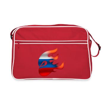 Drapeau de la Russie - Russie - Ninja - Sac Retro - rouge/blanc - Devant