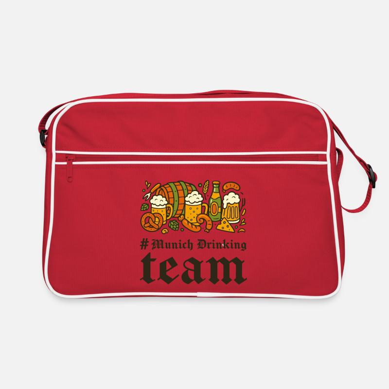 Münchner Biergarten Fest Design Retro Tasche