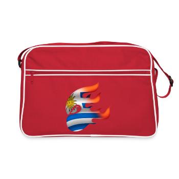 Drapeau de l’Uruguay - Uruguay - Ninja - Sac Retro - rouge/blanc - Devant