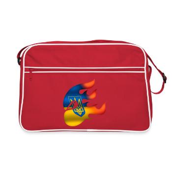 Flag of Ukraine - Ukraine - Ninja - Retro Bag - red/white - Front