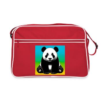 panda - Retro Bag - red/white - Front