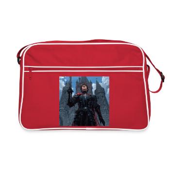 dark_fantasy_knight_looking_up_i article - Retro Bag - red/white - Front