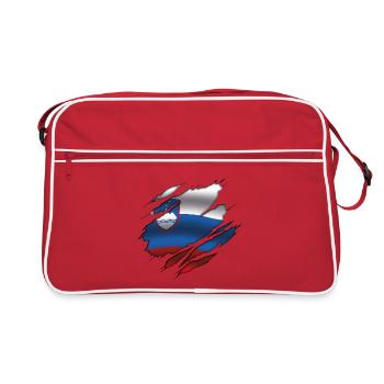 Flag of Slovenia - Slovenia - Torn Flag - Retro Bag - red/white - Front