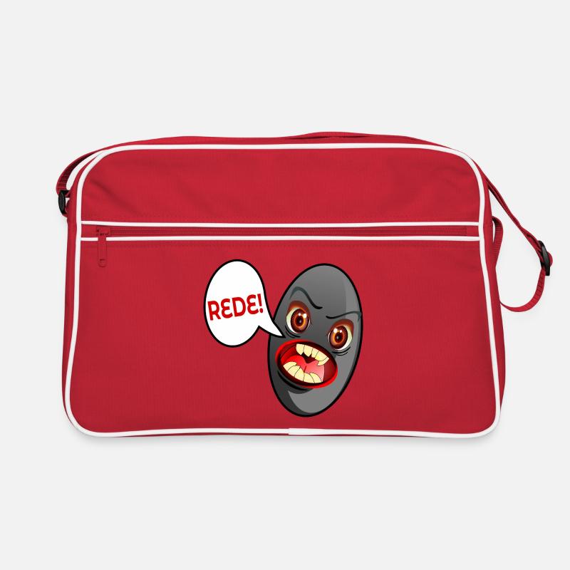 JUGENDSPRACHE REDE SCHWARZE OLIVE Retro Tasche