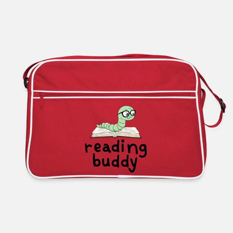 Ami de lecture Mignon rat de bibliothèque avec un livre Sac Retro