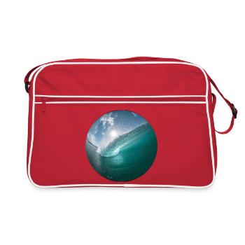 Brise-lames Plage Motif - Sac Retro - rouge/blanc - Devant