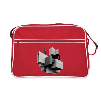 Cube - Retro Tasche - Rot/Weiß - Vorne