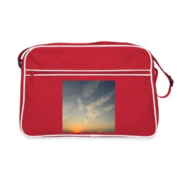 Ciel du soir avec mer de nuages - Sac Retro - rouge/blanc - Devant