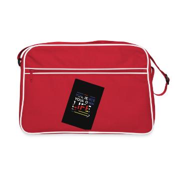 Influence sur votre propre chemin de vie - Sac Retro - rouge/blanc - Devant
