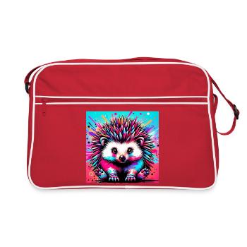 Igel - Retro Tasche - Rot/Weiß - Vorne