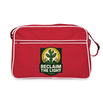 Reclaim the Light – Solarpunk - Retro Bag - red/white - Front