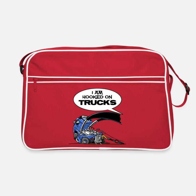 HookedOnTRUCKS-BLAU Retro Tasche