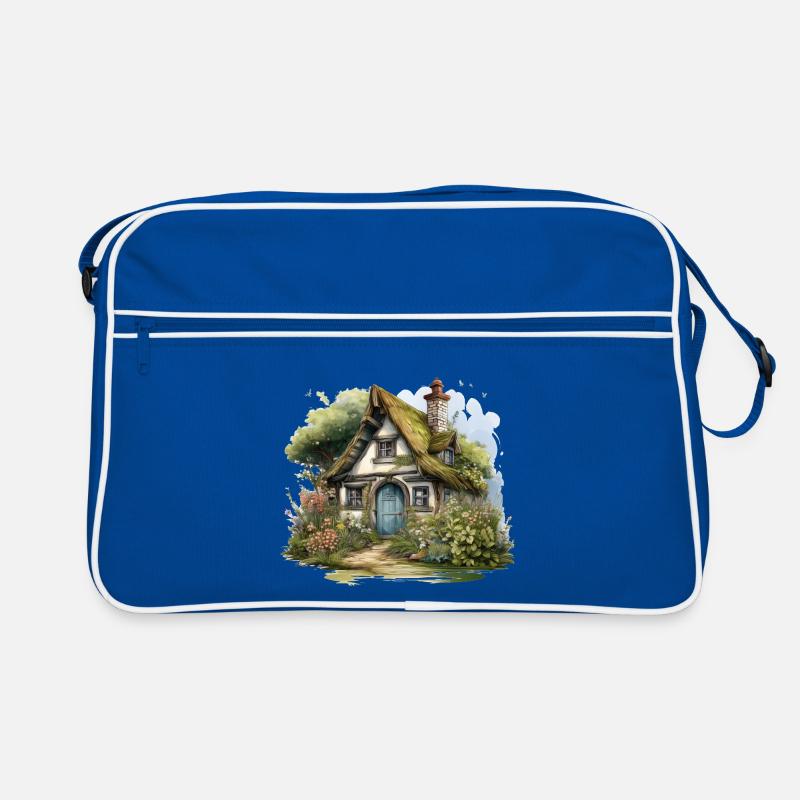 Maison de conte de fées avec jardin sauvage Sac Retro