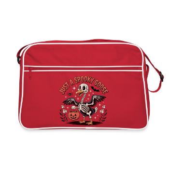 Just A Spooky Goose Halloween Silly Goose - Retro Bag - red/white - Front