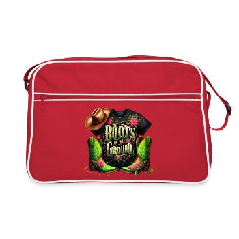 Bottes Western Florales  - Sac Retro - rouge/blanc - Devant