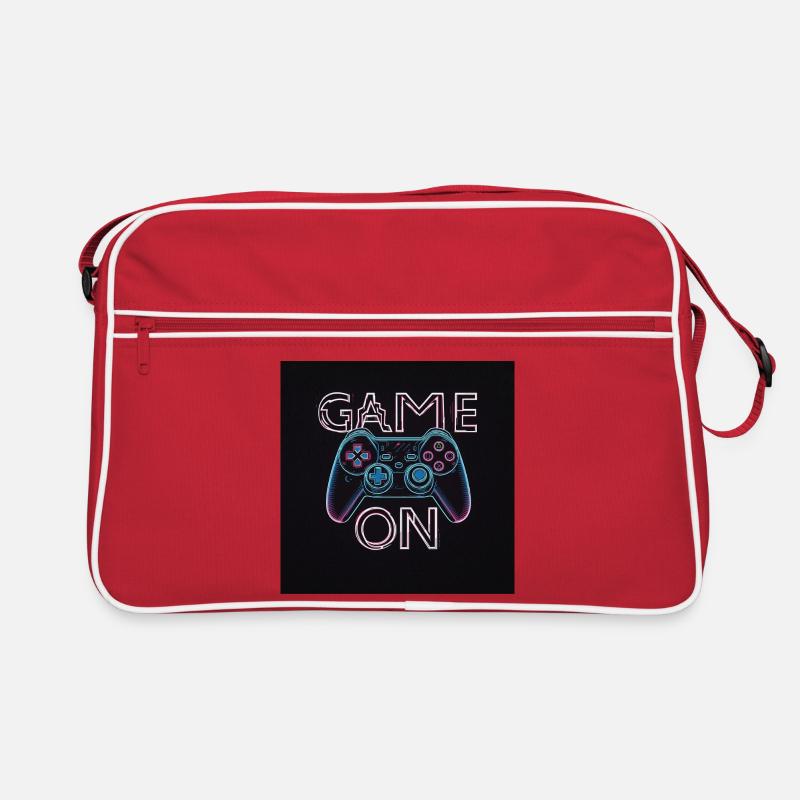 Neon Gaming Controller Design Retro Bag