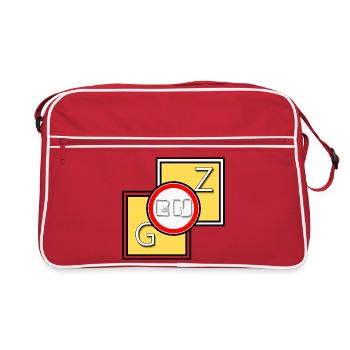 Genz Abstract Logo - Retro Bag - red/white - Front