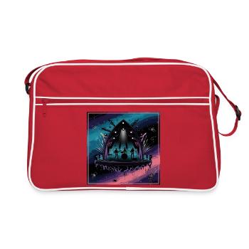 Scénographie de concert céleste - Sac Retro - rouge/blanc - Devant