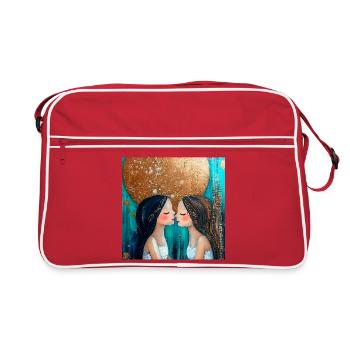Portrait de Femmes Fusionnelles - Sac Retro - rouge/blanc - Devant
