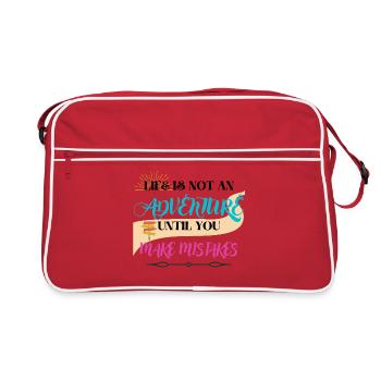 La vie n’est pas une aventure tant que vous ne faites pas d’erreurs - Sac Retro - rouge/blanc - Devant